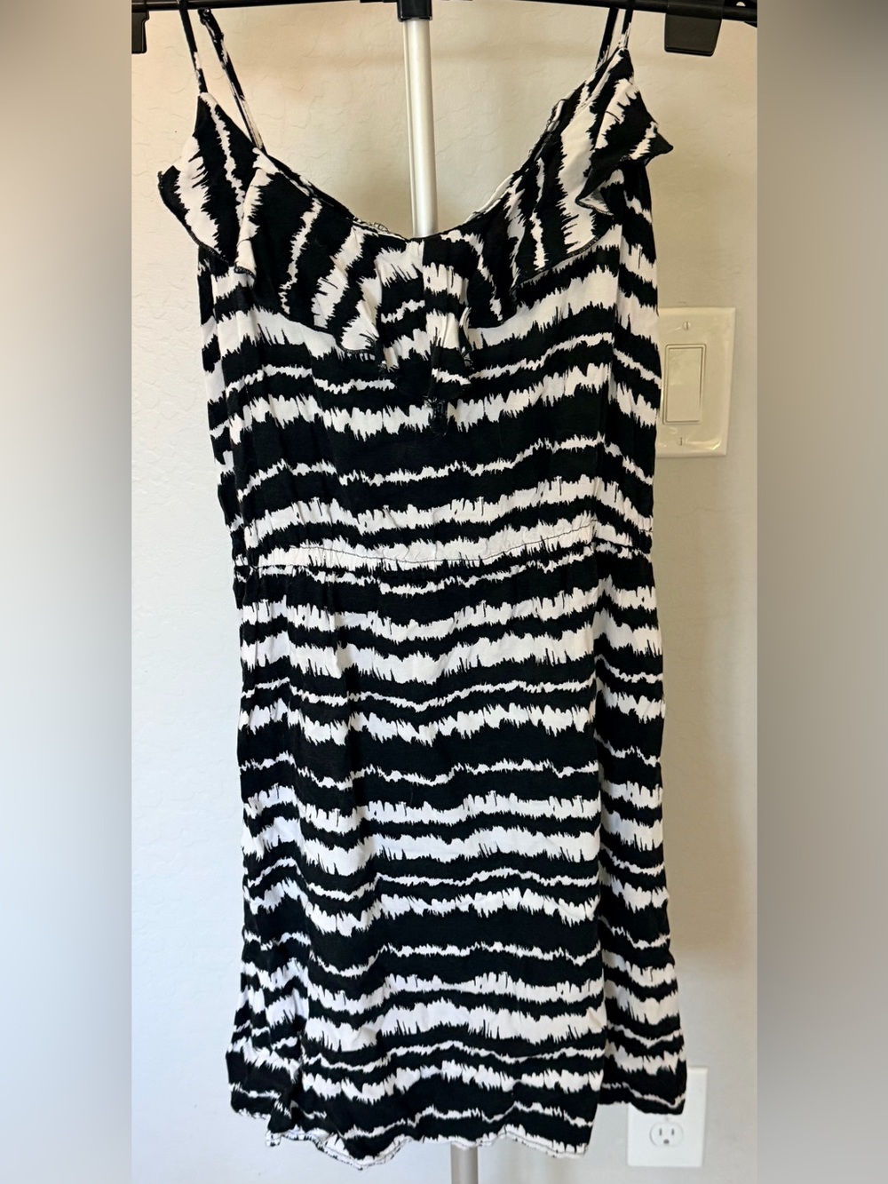 Black & White Striped Sleeveless Dress